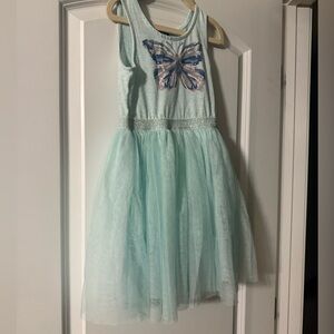 Zunie Light turquoise Dress with Butterfly